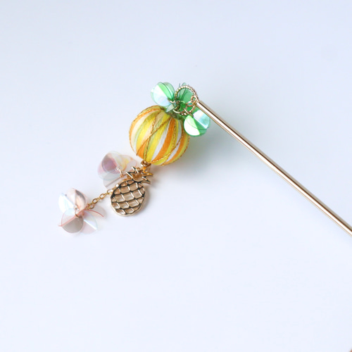 りんちゃん様　かんざし 巻き玉 かんざし【トロピカル】 かんざし Handmade凜-Rin- 通販