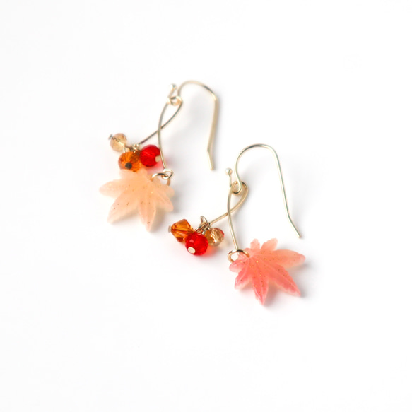 變色*秋葉耳環 第3張的照片