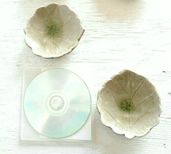 伊賀釉　豆皿　葉皿　緑 4枚目の画像