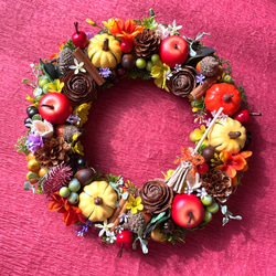 実りの秋＊ハッピーハロウィン＊賑やかリース 3枚目の画像