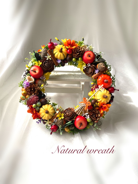 実りの秋＊ハッピーハロウィン＊賑やかリース 5枚目の画像