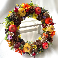 実りの秋＊ハッピーハロウィン＊賑やかリース 7枚目の画像