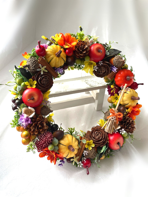 実りの秋＊ハッピーハロウィン＊賑やかリース 7枚目の画像