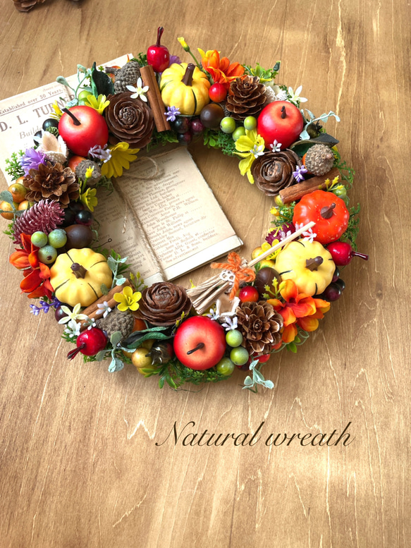 実りの秋＊ハッピーハロウィン＊賑やかリース 10枚目の画像