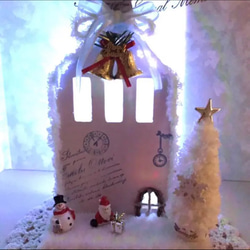ホワイトクリスマス☆LEDキャンドルオブジェ 3枚目の画像