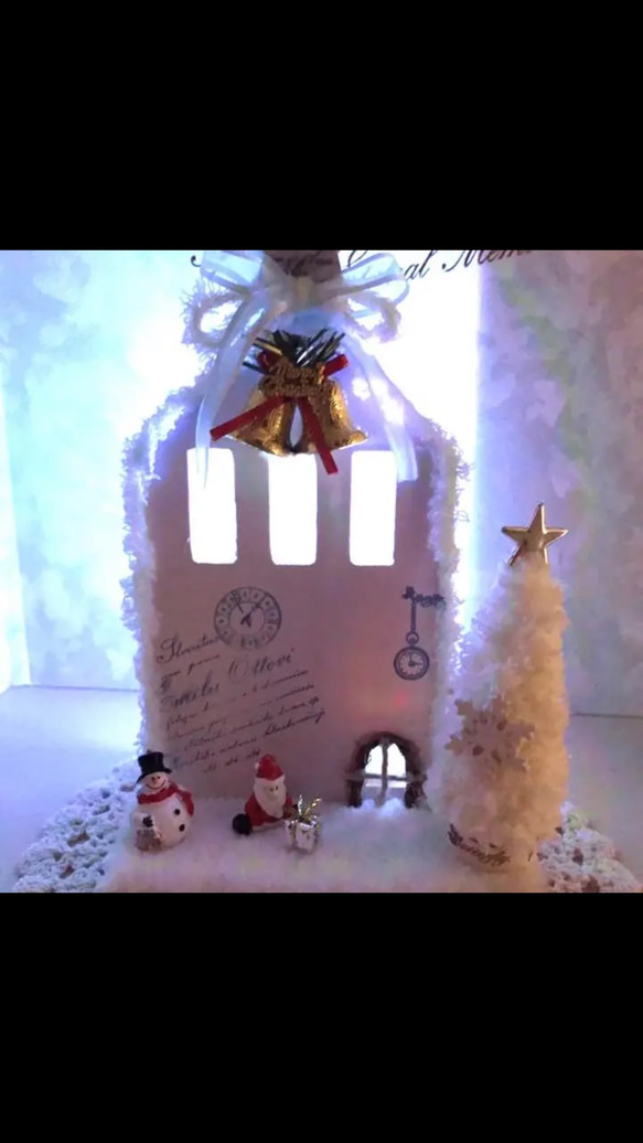 ホワイトクリスマス☆LEDキャンドルオブジェ 3枚目の画像