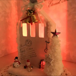 ホワイトクリスマス☆LEDキャンドルオブジェ 4枚目の画像
