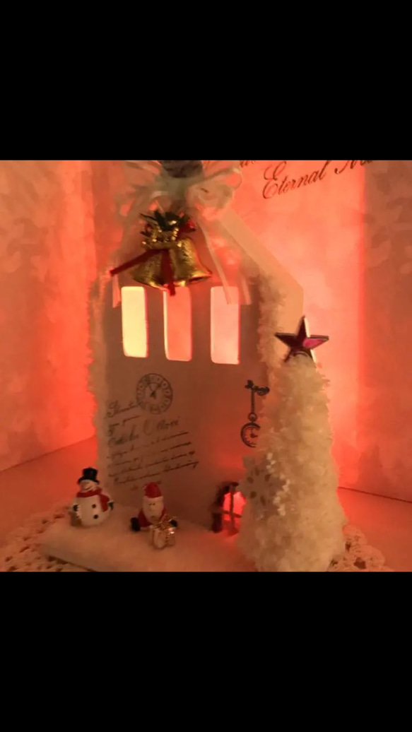 ホワイトクリスマス☆LEDキャンドルオブジェ 4枚目の画像