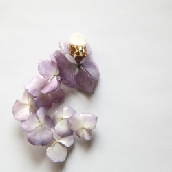 紫陽花　イヤークリップ 2枚目の画像