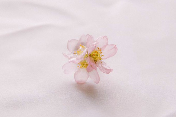 桜　３輪のイヤリング　Ⅱ（ピアスへの変更可） 2枚目の画像