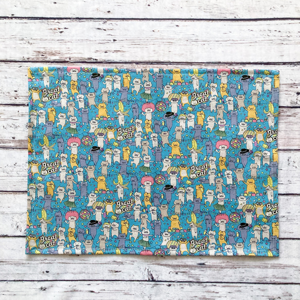 Placemat, cat, cat, greatcat, blue, lunch, lunch napkin, kinderg 第3張的照片