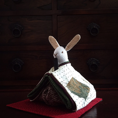 古布でつくったうさぎ雛(雛祭り お雛様 雛人形 ひな人形) その他人形