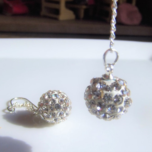 希少】CELINE イヤリング スターボール カラーストーン ラインストーン  