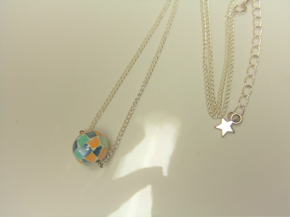 tomo海からの贈り物モザイクシェル♡ブルー・12ｍｍシンプル・綺麗・可愛い 3枚目の画像