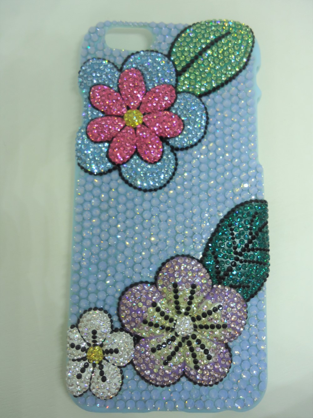 iPhone6◆お花のiPhoneカバー◆スワロフスキー使用◆グルーデコ 7,400円