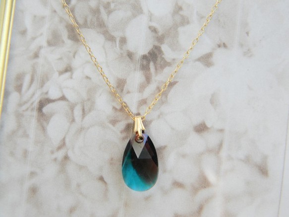 blue&burgundy necklace 1枚目の画像