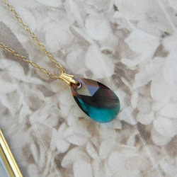 blue&burgundy necklace 3枚目の画像
