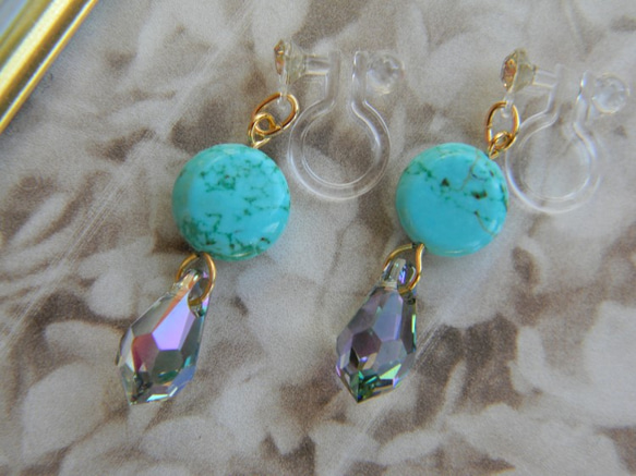 turquoise　＆　paradise　sunshine　earring 3枚目の画像