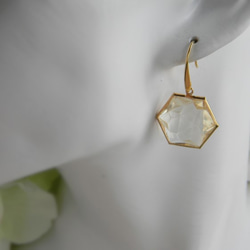 hexagon bijou　pierced earrings 2枚目の画像