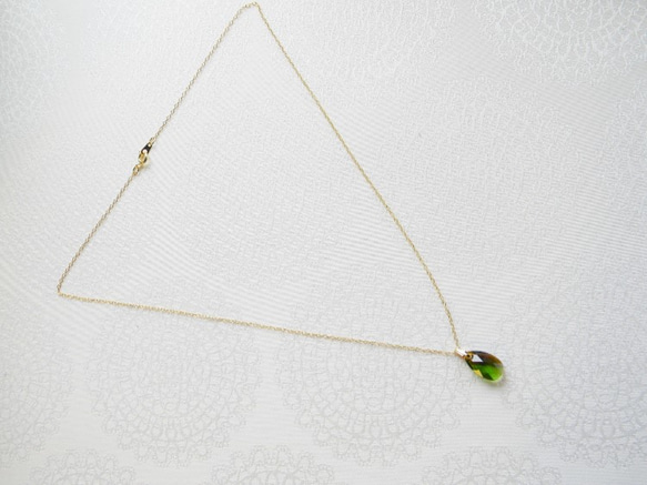 green&brown necklace 2枚目の画像