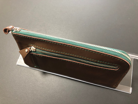 新品　本革長財布❤️ブラウン 3枚目の画像