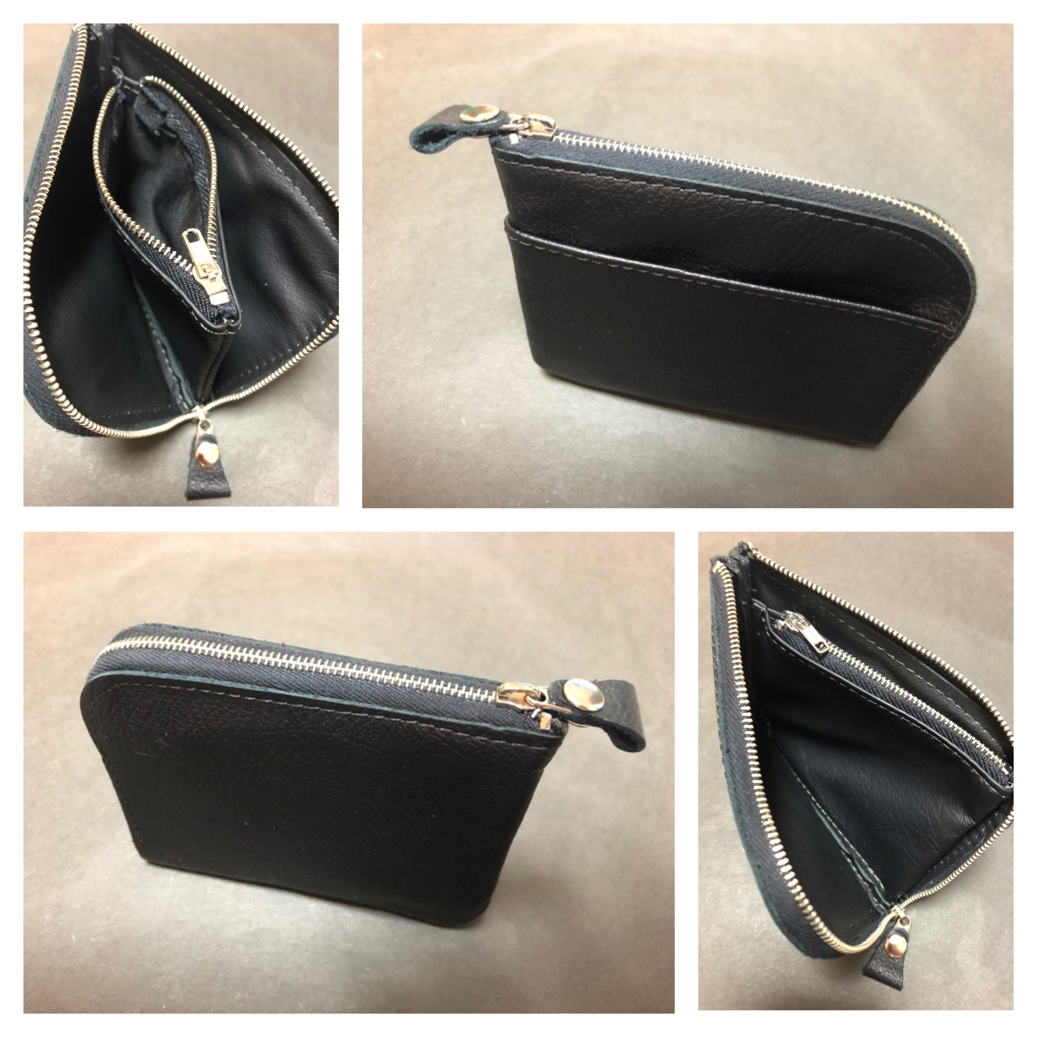 新品　本革ユニセックス　ハーフウオレット