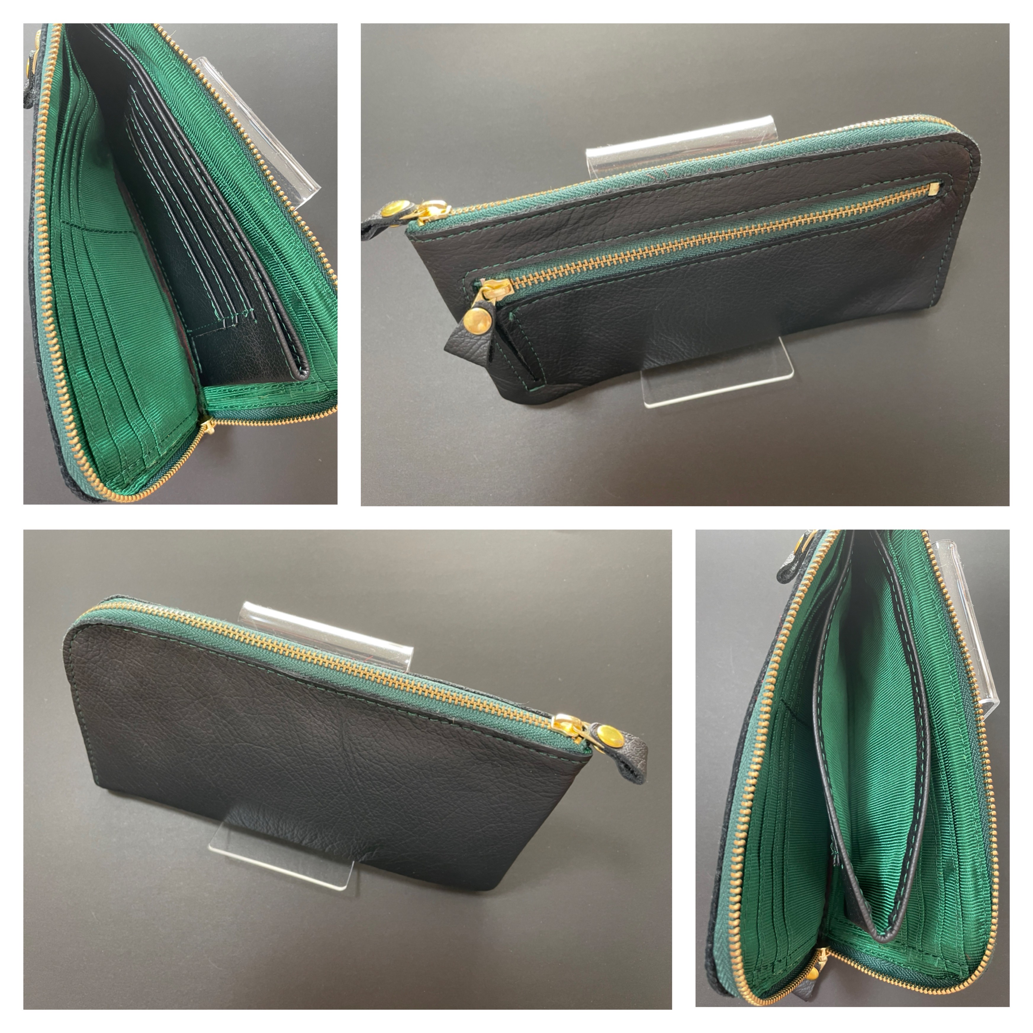 新品　本革長財布　ブラック