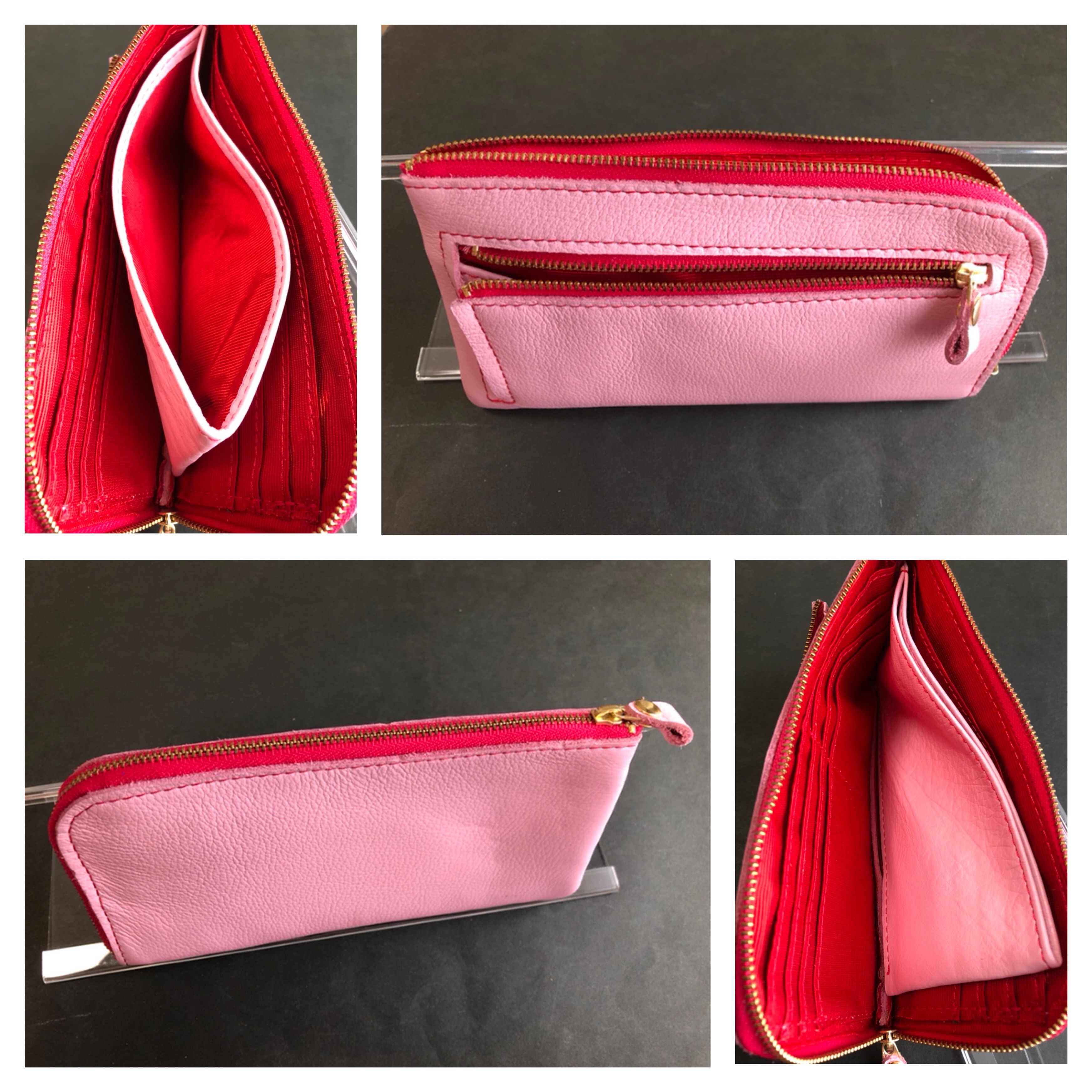 新品　本革レディース長財布❤️ピンク