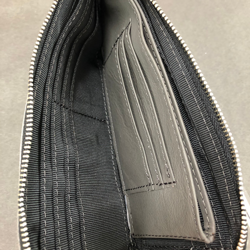 新品 本革メンズ長財布 グレー 長財布 Tono❤️H 通販 9816222
