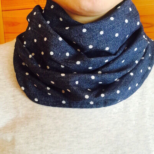 再販》当店人気No.1♪ダブルガーゼネックウォーマー【スモーキーブルー  