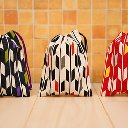 和柄巾着チャーム(パワーストーン入り) 和柄巾着チャーム