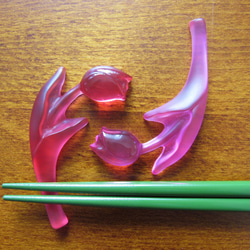 ピンク・チューリップ＊レジン製の箸置き＊ 4枚目の画像