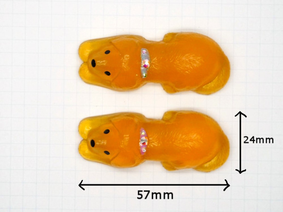 ゴールデンレトリバー（首輪ブルー）＊レジン製の箸置き＊ 3枚目の画像