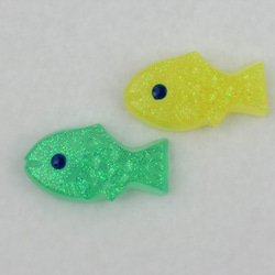 小さな魚　黄色＆きみどり＊レジン製の箸置き＊ 2枚目の画像