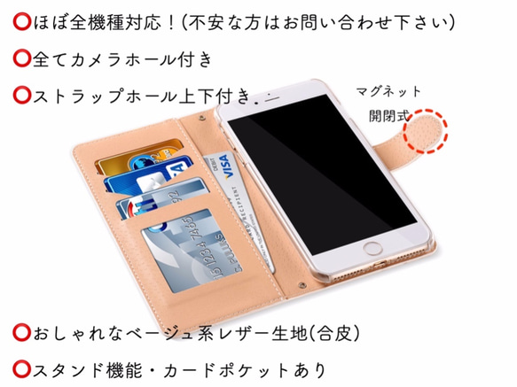 花と小鳥のスマホケース（全機種対応・カメラホール付き） 4枚目の画像