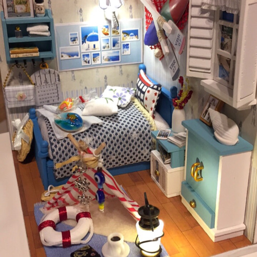 ドールハウス ☆潮風感じる小部屋☆完成品 その他インテリア雑貨