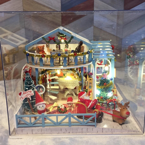 和風ドールハウス クリスマス 完成品