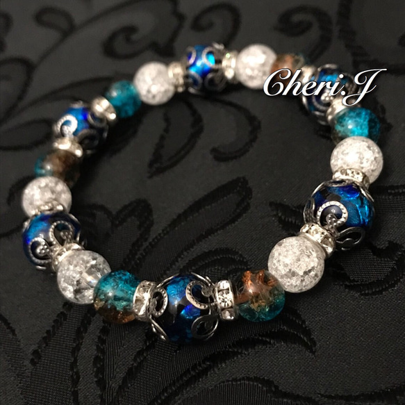 神秘的な輝き♪ホタル石ブレスレット【No.190】 ブレスレット Cheri.J