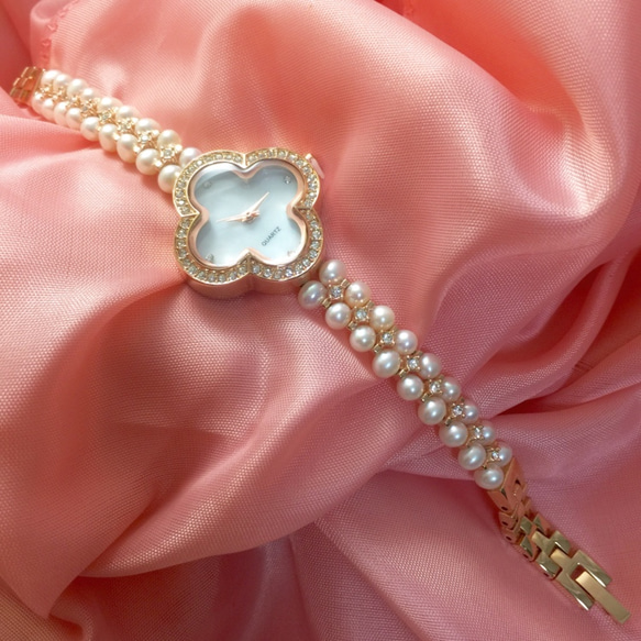 四つ葉のクローバー ウォッチ 腕時計 mitsuhana jewelry 通販 1282236