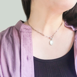 【金属アレルギー対応チェーン】 Design chain necklace_silver ［ ネックレス ］ 2枚目の画像