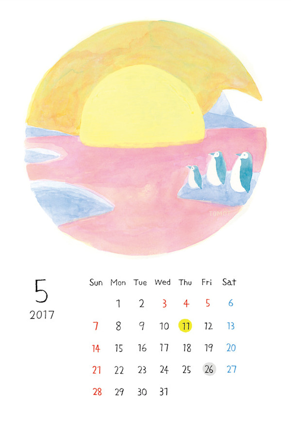 TOMOT CALENDAR 2017【ポストカード・カレンダー】 5枚目の画像