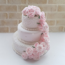 完全受注製作】シンデレラブルーのクレイケーキ(リングピロー) リング