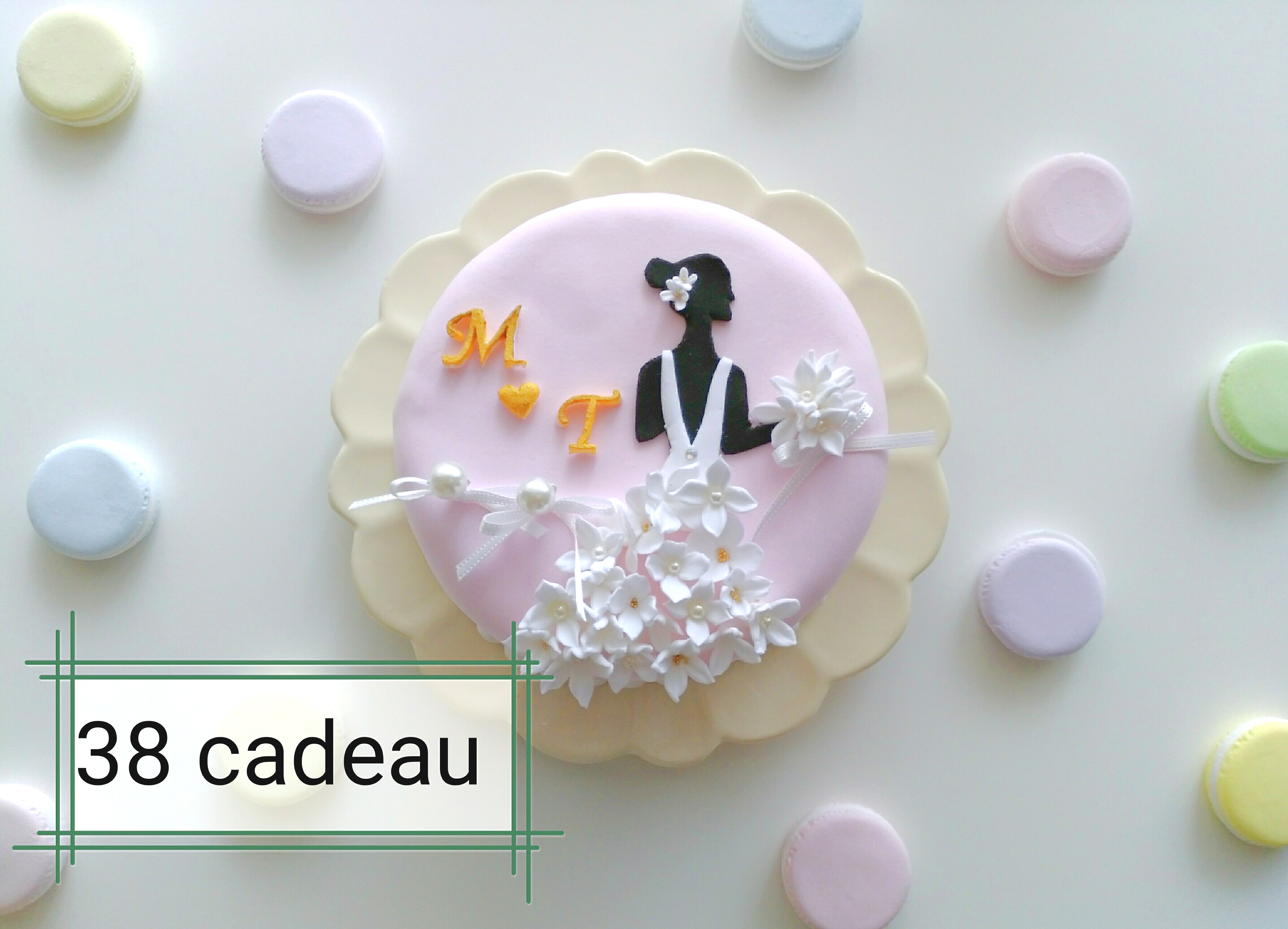 【完全受注製作】花を纏う華嫁(クレイケーキリングピロー)