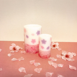 桜舞mini　さくらアロマキャンドル(ピンクパープル) 2枚目の画像