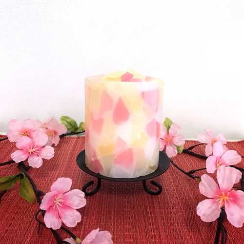 モザイクキャンドル MosaicCandle(#04春色) キャンドル・キャンドル