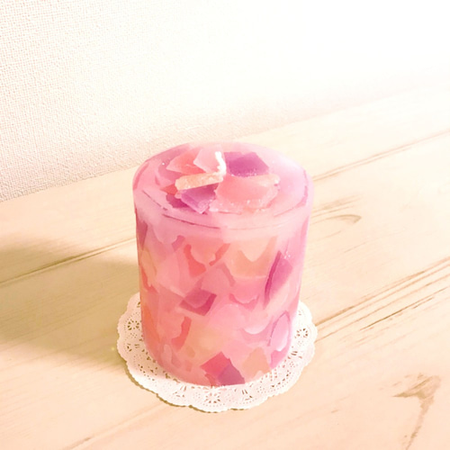 モザイクキャンドル MosaicCandle(#84ローズ) キャンドル・キャンドル