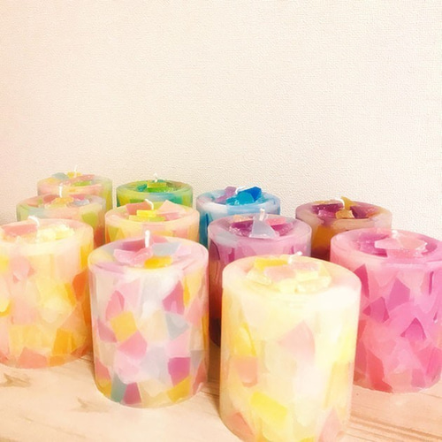 モザイクキャンドル MosaicCandle(#84ローズ) キャンドル