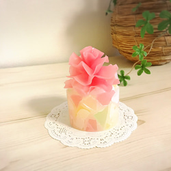 お花のカラフルアロマキャンドル#09ローズピンク 1枚目の画像