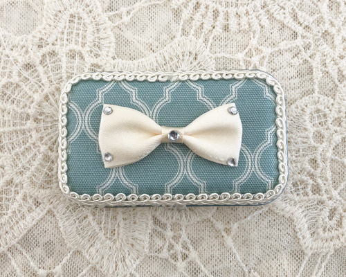 再販③印鑑ケース モロッカン柄 ミントグリーン その他ケース