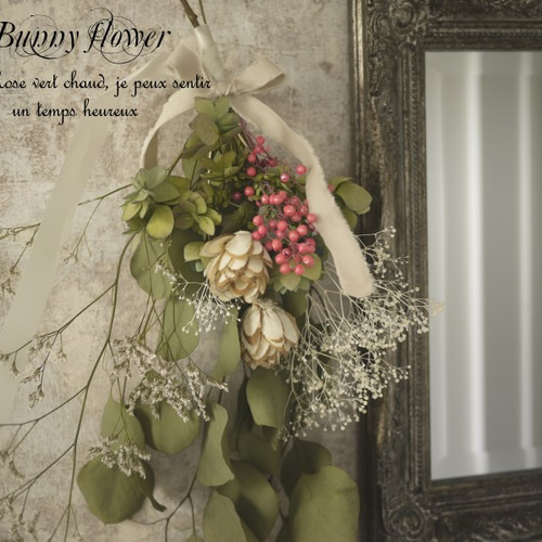 リタ】ドライフラワーのスワッグ ドライフラワー Bunny flower 通販